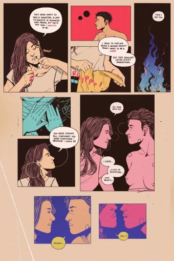 Rowan finishes binding Ser's wounds and the two grow closer, nearly